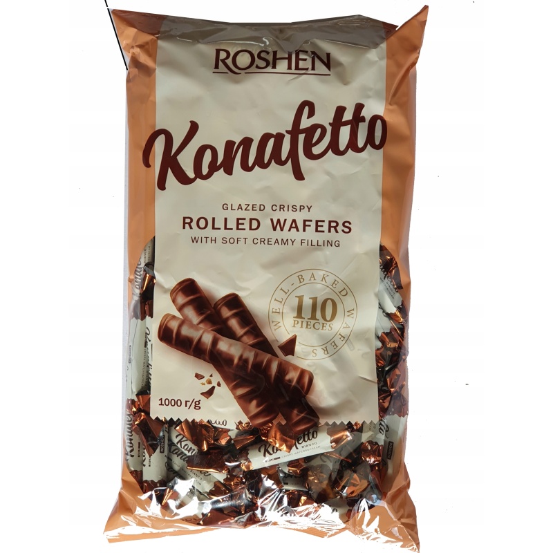 Cukierki Roshen Konafetto Bianco Rurki W Polewie